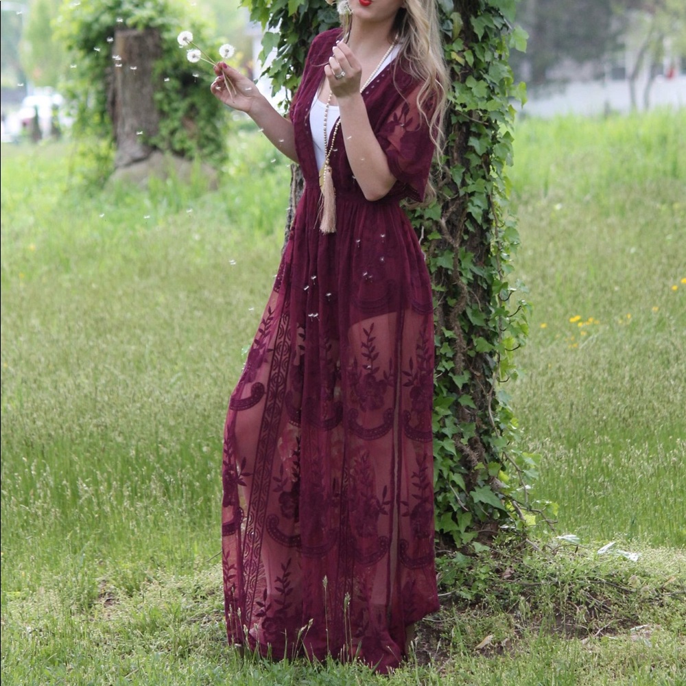 Love Lace Maxi Romper Dress